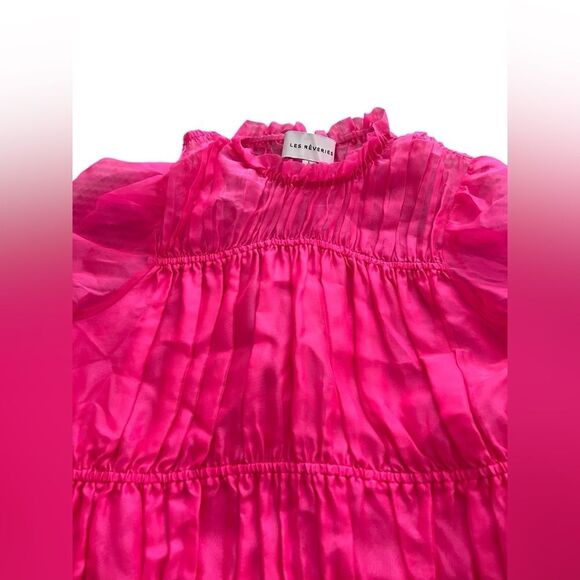 LES RÊVERIES Shirred Silk-Organza Top - Picture 6 of 10